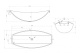 Photo Transparent bath Abber Kristall 180x80 AT9704Rubin red