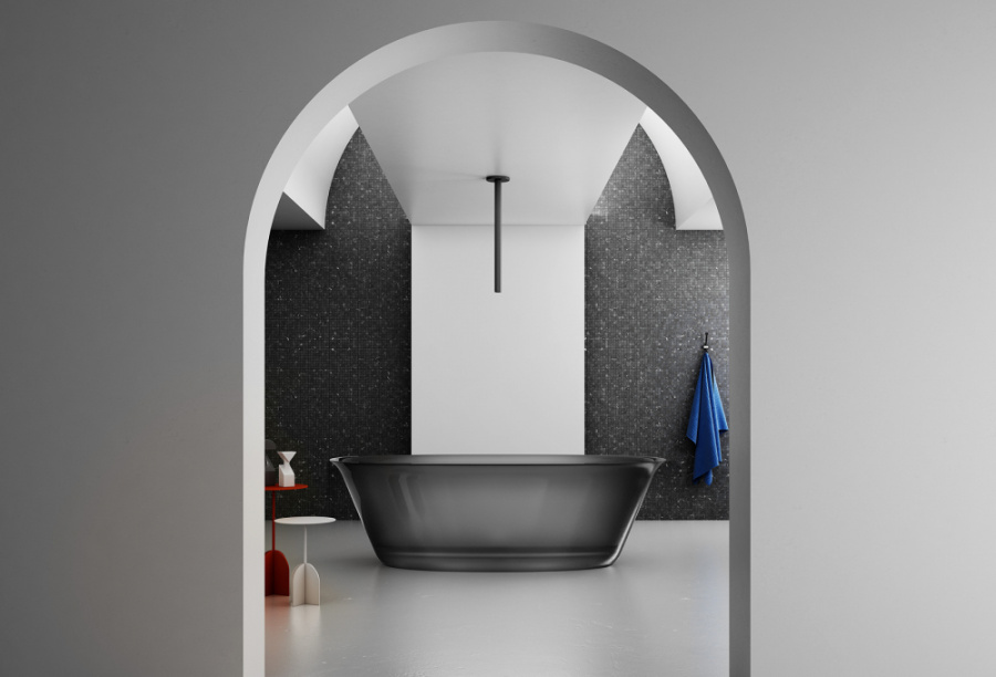 Photo Abber Kristall 170 AT9707Onyx Transparent Bathroom