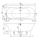 Photo Quaril bath Villeroy & Boch Oberon 2.1 180x80 UBQ180OBN9CR00VD01 right