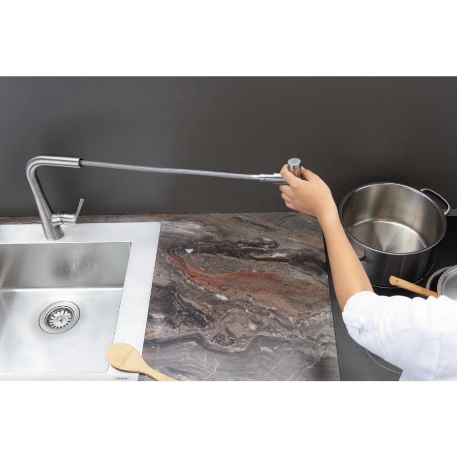 Photo Kitchen mixer hansgrohe Talis Select M51 72822000 with hood