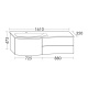 Photo Burgbad Sinea 161 WTU161E L F1767 C0001*1 left glossy white sink