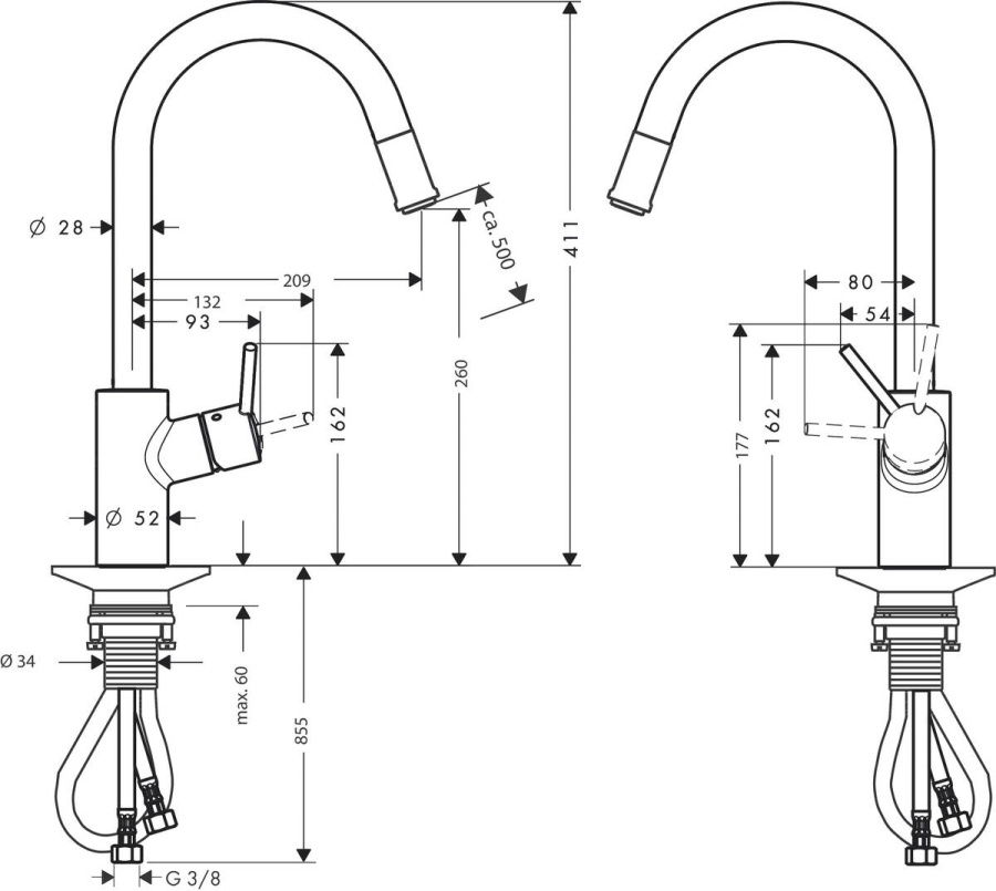 Photo Kitchen mixer hansgrohe Talis S2 Variarc 14872000