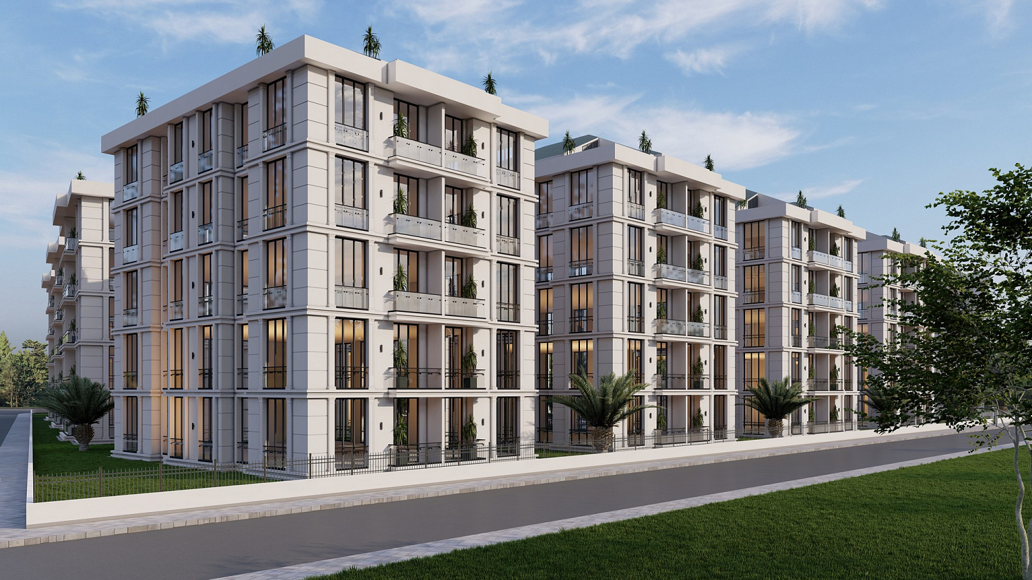 Residential project by the sea with developed infrastructure