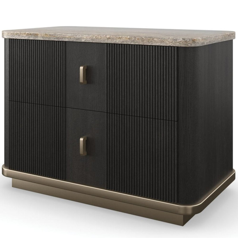 Photo Rhythm bedside table (black finish)