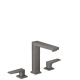 Photo Sink mixer hansgrohe Metropol 160 32515340 by 3 holes, with drain valve Push-Open, grinded black chrome