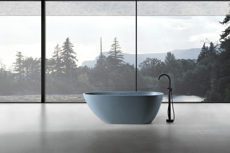Photo Bath of artificial stone Abber Dortmund 170x75 AM9911G grey