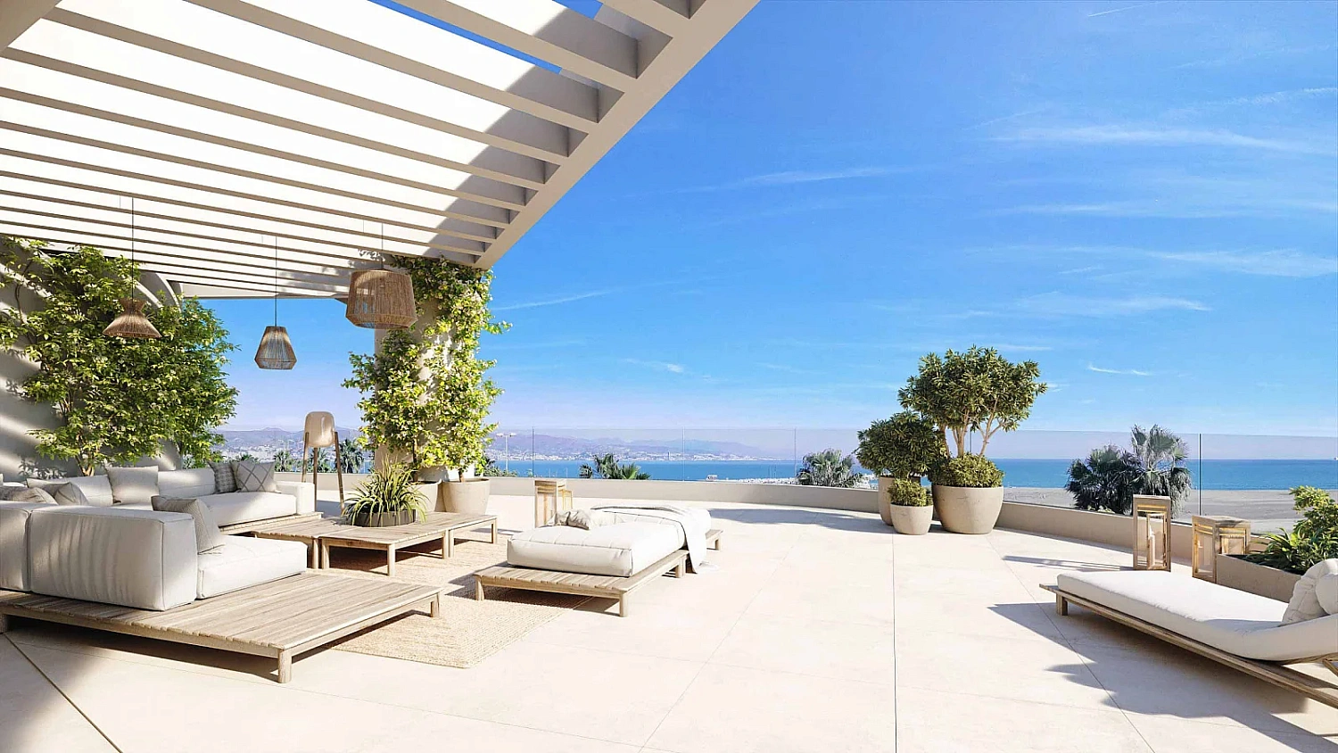 Apartment with sea view in Malaga in the project "Termica Beach"