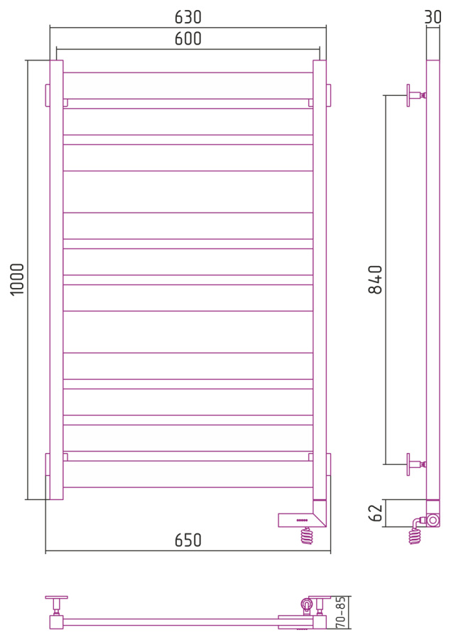 Photo Electric Sunerja Centurion 2.0 1000x600 MEM right 12-5603-1060 white (ral-9003)
