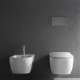 Photo Antonio Lupi Komodo KOMODO1 suspended toilet with white seat cover