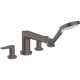 Photo Mixer on the edge of the bath hansgrohe Talis E 71748340 on 4 holes, polished black chrome