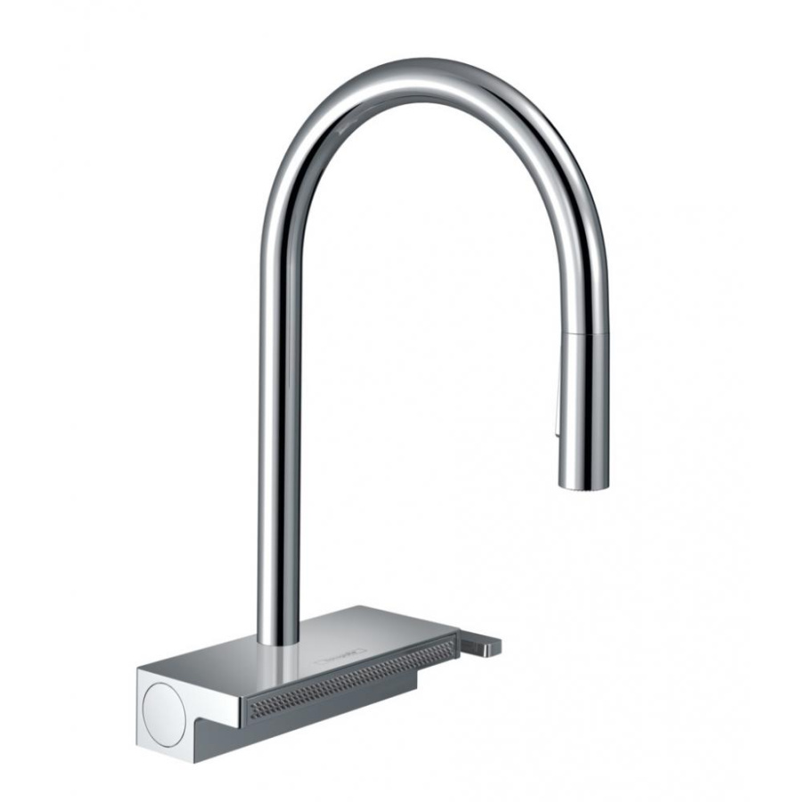 Photo Kitchen mixer hansgrohe Aquno Select M81, 170, 3jet 73837000 with exhaust shower