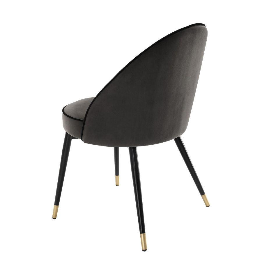 Photo A set of two Cooper dining chairs (gray, velvet)