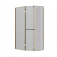Photo Roca Apex door left with side panel 120x90 ZRU9307877 matte gold, tinted glass