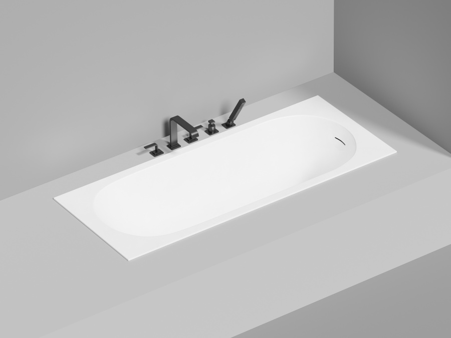 Photo Bath made of artificial stone Salini Ornella Kit 170x70 102413M white matte