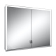 Photo Closet mirrored Keuco Royal Lumos 90 14304171304 with backlit anodized silver/white glass