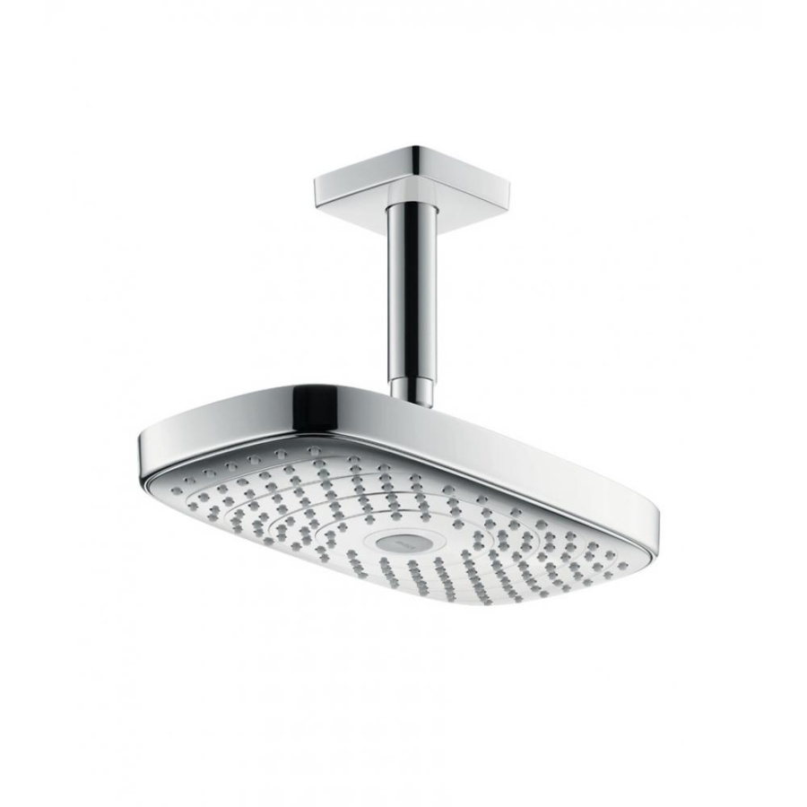 Photo Top shower hansgrohe 300 2jet EcoSmart 26608000 9 l / min with ceiling connection chrome