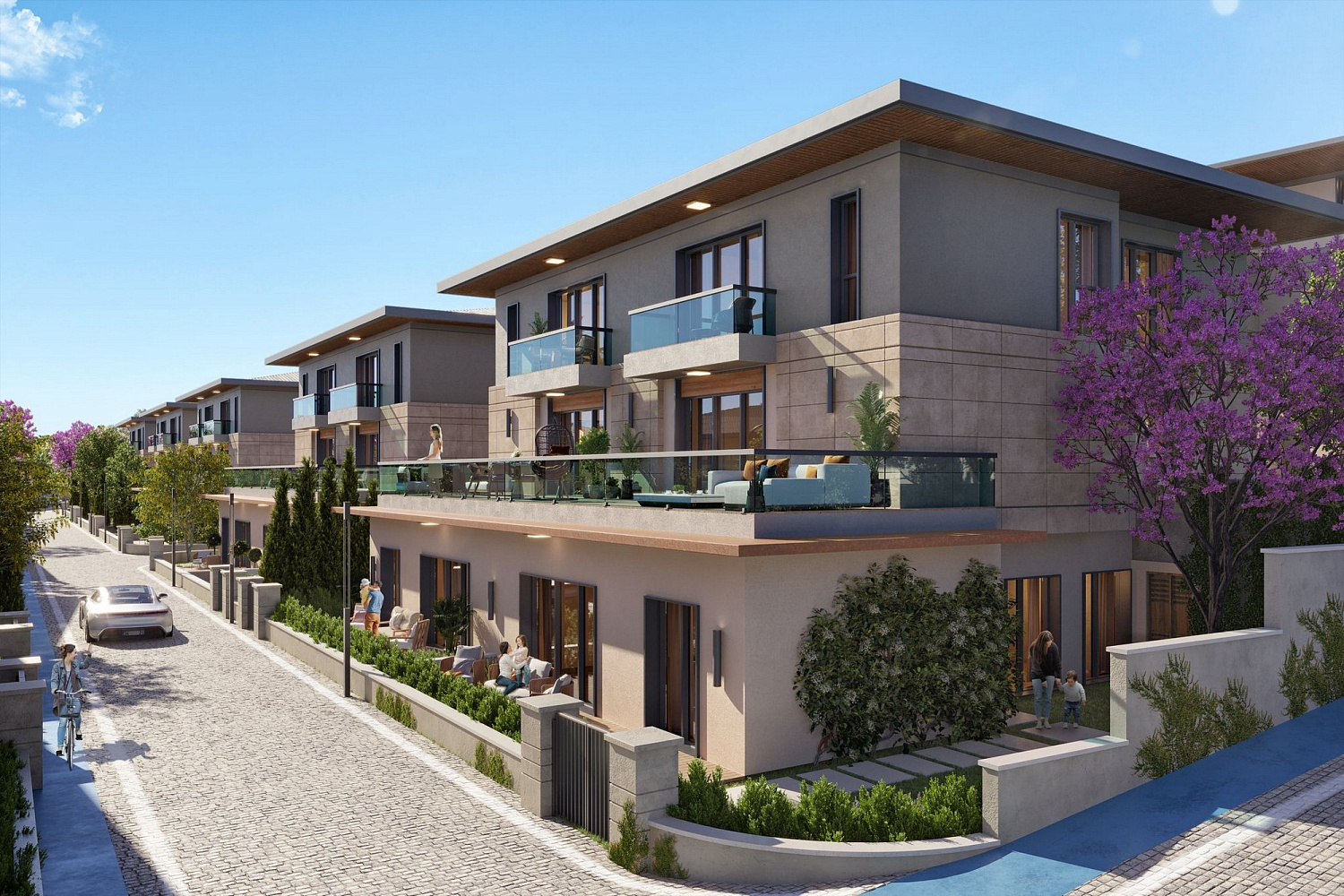 Modern residential quarter with extensive infrastructure