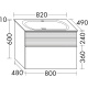 Photo Burgbad Fiumo 80 SFXN082F3956FOT45G0200C0001*1 white matte/cashmere oak