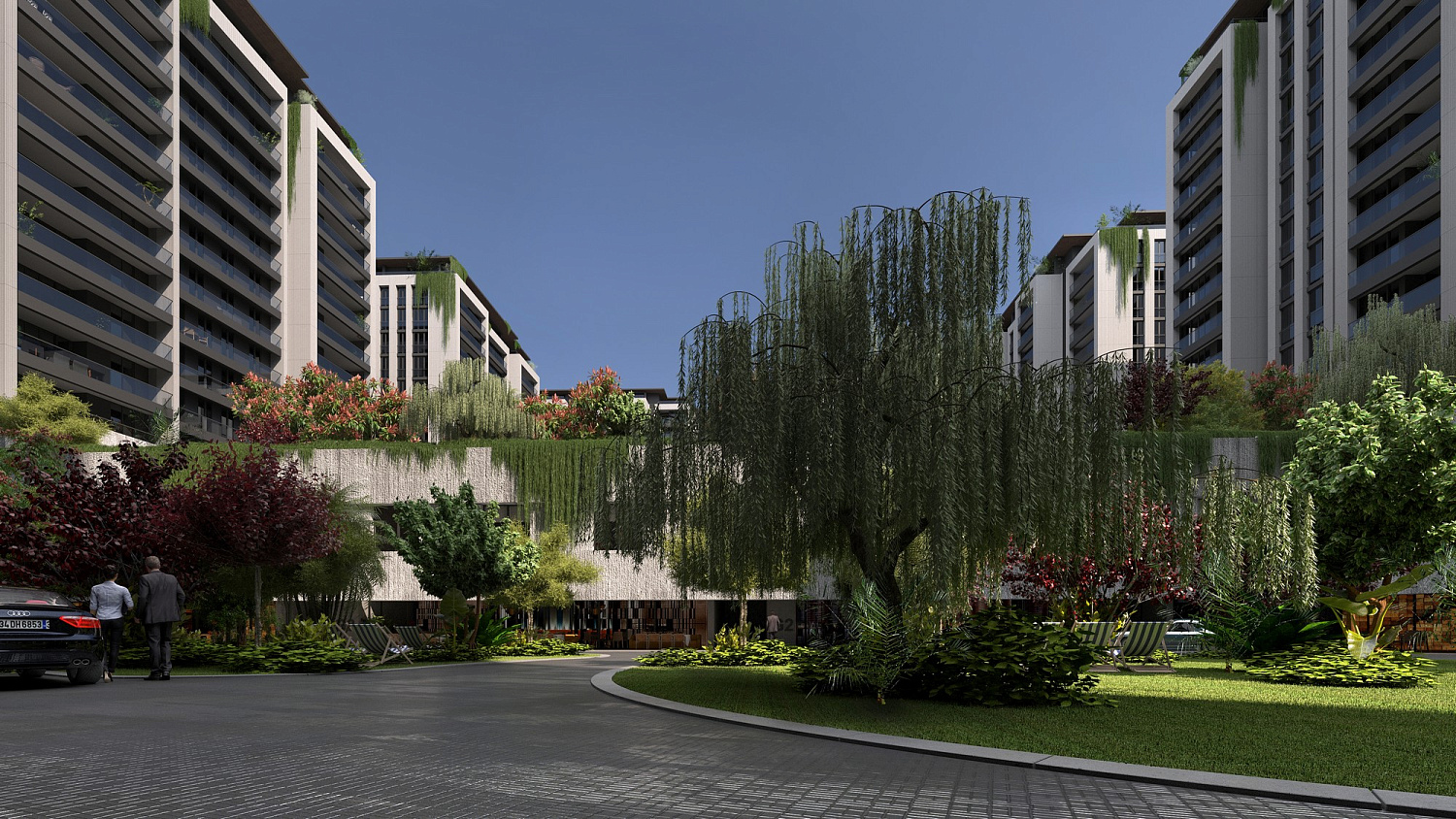 Luxury apartment with its own park
