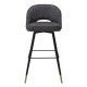 Photo Set of two Cliff half-bar chairs (black with ripples)