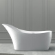 Photo Abber Stein artificial stone bath 169x75 AS9618 white matte