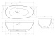 Photo Bath of artificial stone Abber Stein 170x80 AS9611-1.7 white matte
