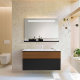 Photo Burgbad Fiumo sink cabinet 122 SFXN122F3958FOT52G0200C0001*1 tick cinnamon/matted graphite