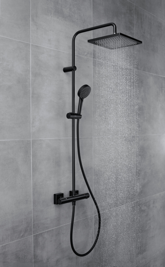 Photo Shower stand hansgrohe Vernis Blend Showerpipe 240 1jet 26427670 black matte