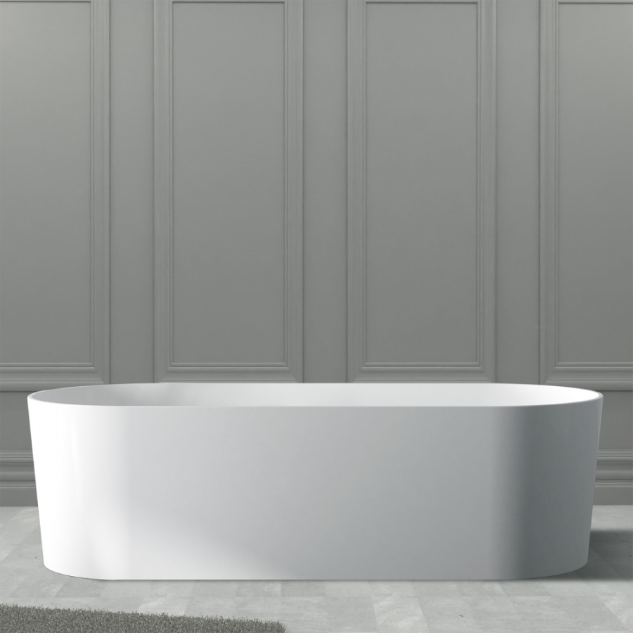 Photo Bath of artificial stone Abber Stein 180x75 AS9614 white matte