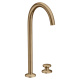 Photo Axor One 48060140 grinded bronze sink mixer