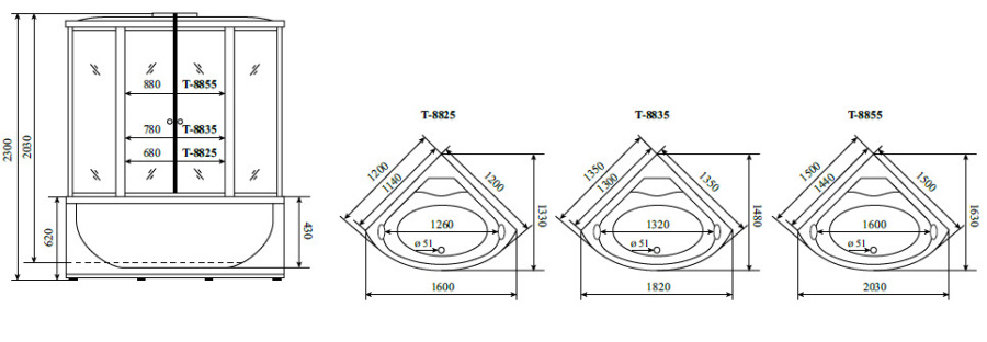 Photo Shower cabin Timo Comfort T-8835 F