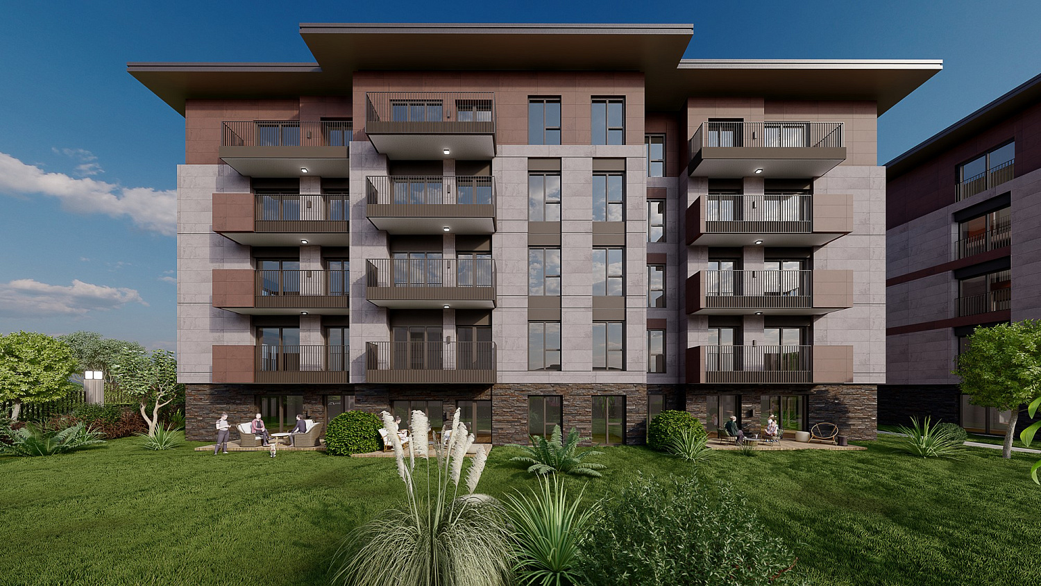 Family residential complex in the green zone