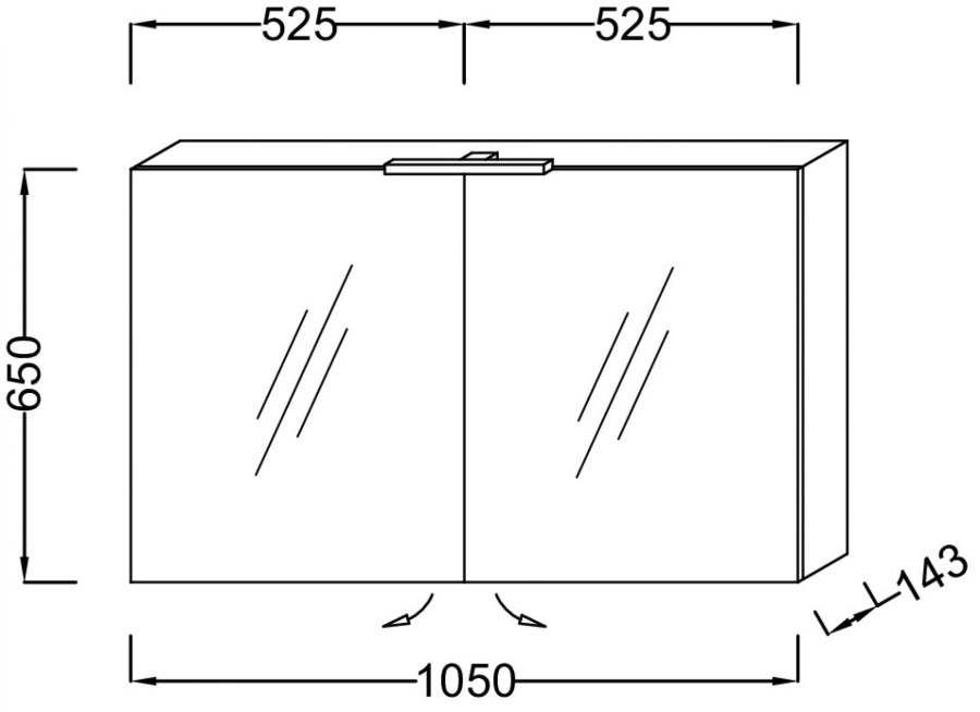 Photo Mirror cabinet 105 cm Jacob Delafon EB787-G95, olive varnish