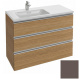 Photo 100 cm sink cabinet Jacob Delafon Vox EB2045-RA-G80, light brown