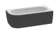 Photo Acrylic bath Cezares Slim 180 SLIM CORNER-180-80-60-R-NERO-SET black matte