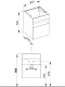 Photo Cube under the sink Keuco Stageline 50 32842970000 vulcanite matte