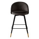 Photo Set of two Roche half-bar chairs (dark grey)