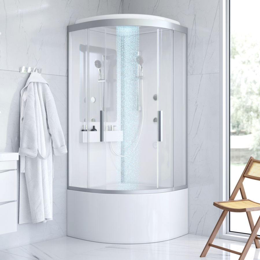 Photo Shower cabin AM.PM Like Deep W80C-019A-090MTA with hydromassage