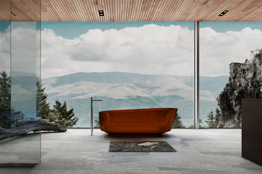 Photo Abber Kristall 170x80 AT9706Opal Transparent Bath
