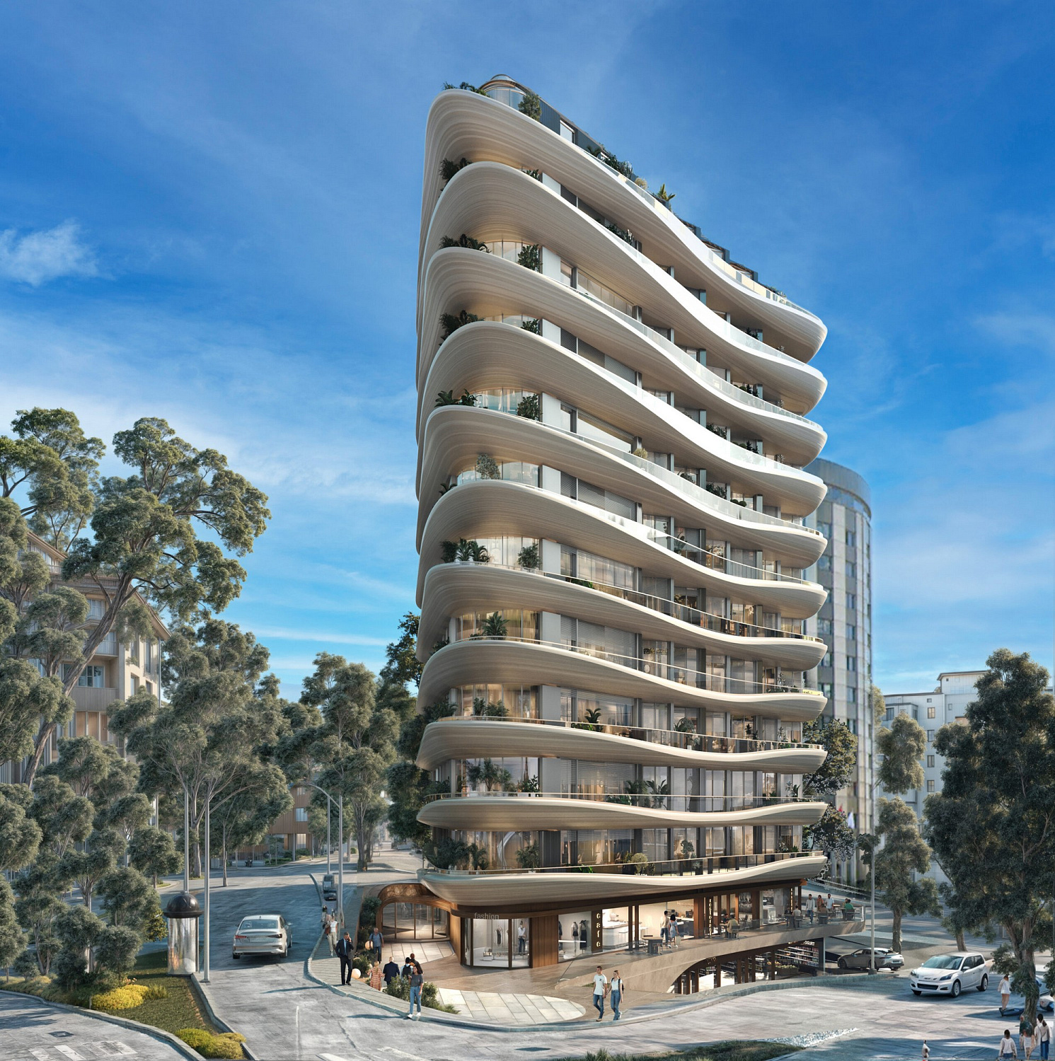 Modern residential complex in the prestigious city centre