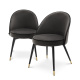 Photo A set of two Cooper dining chairs (gray, velvet)