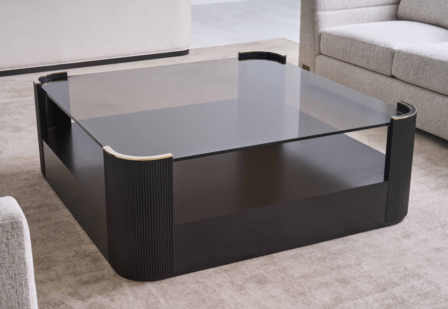 Photo Love coffee table (square, dark chocolate hue)