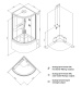 Photo Shower cabin AM.PM Like Deep W80C-019A-090MTA with hydromassage