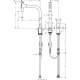 Photo Kitchen mixer hansgrohe Metris Select M71 M7120-H200 73819000, for 2 holes, with exhaust pouring chrome