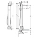 Photo Axor MyEdition 47440000 floor mixer with chrome/mirror glass shower set