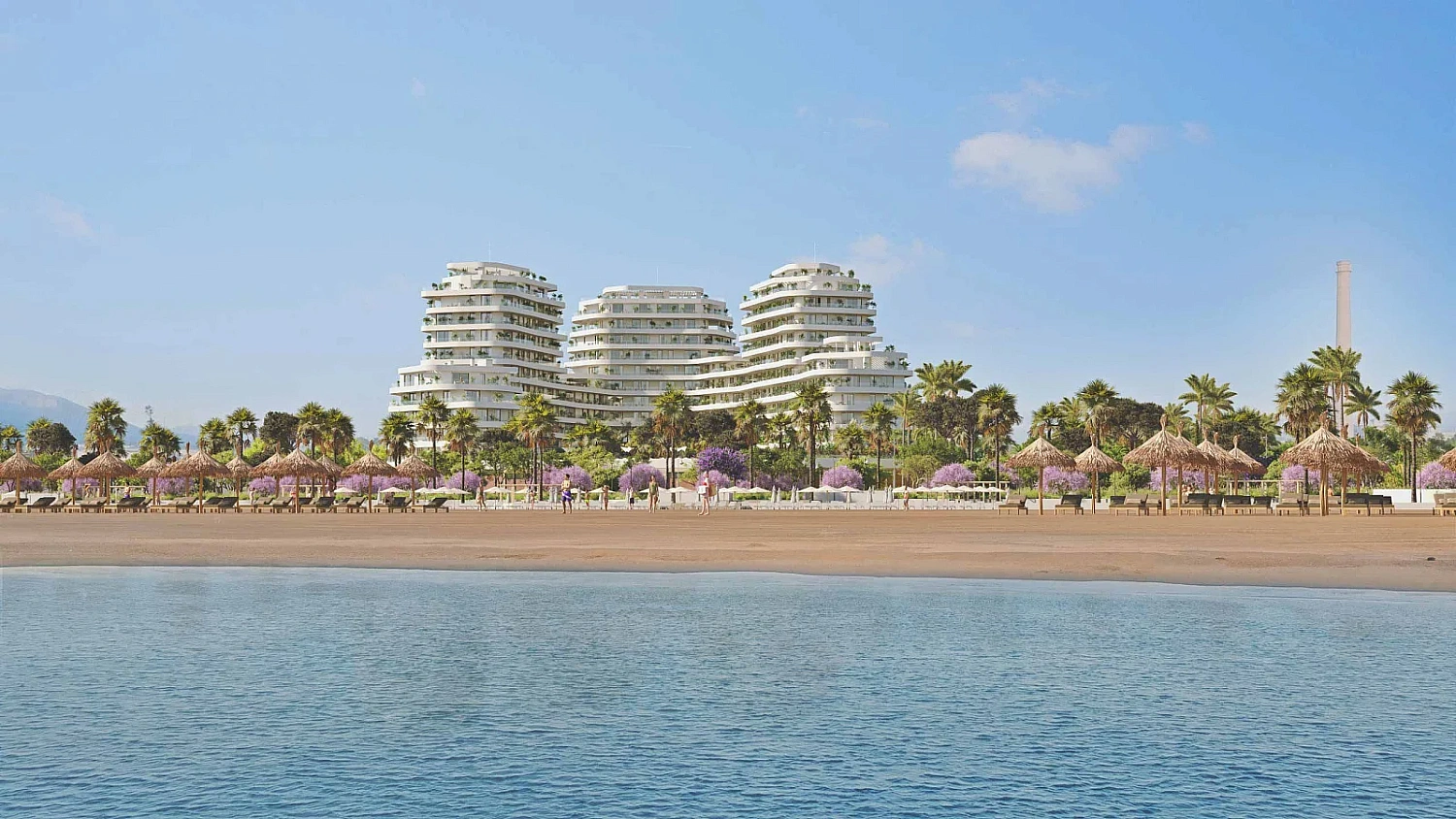 Apartment with sea view in Malaga in the project "Termica Beach"