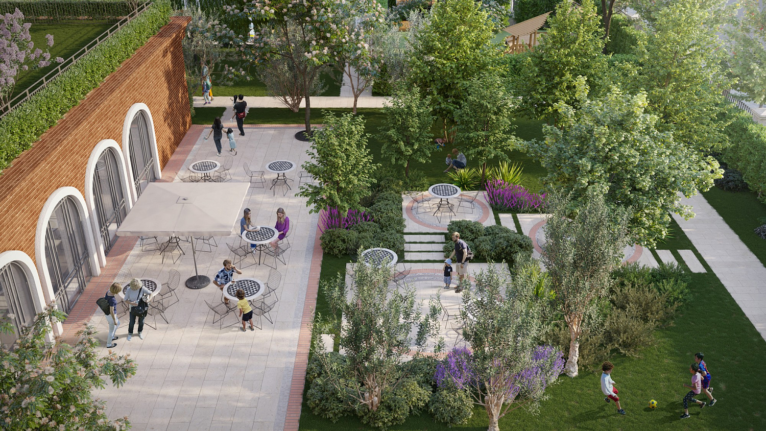 Boutique complex with design architecture