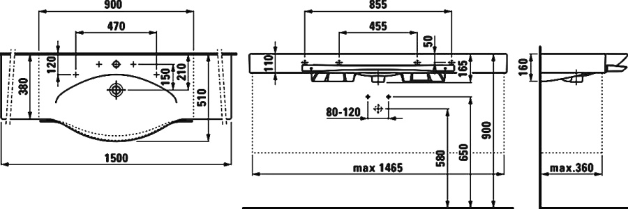 Photo Laufen Palace 8.1270.6.000 sink 104. 1st