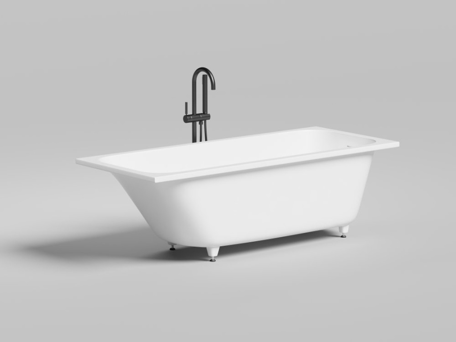 Photo Bath of artificial stone Salini Orlando 170x70 102111GF painting by RAL completely