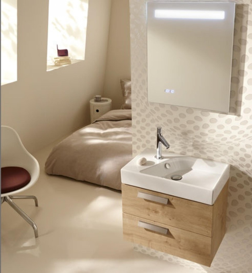 Photo Bathroom under the sink 80 cm Jacob Delafon Rythmik EB1303-G80 light brown varnish